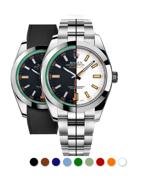 Rolex – R strap Premium - Bracelet-montre caoutchouc motif cordura pour Milgauss 40mm  & bracelet Oyster Voir les baskets