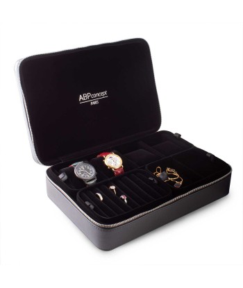 Watch and jewelry box "Vendôme" - Travel case for 4 watches - Blue, black s'inspire de l'anatomie humaine