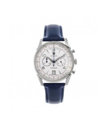 Montre Lip - Himalaya 40mm chronographe blanc / bleu pas chere