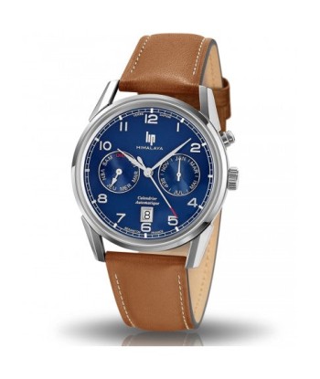 Montre Lip - Himalaya 40mm calendrier cadran bleu Pour