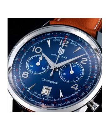 Montre Lip - Himalaya 40mm chronographe cadran bleu JUSQU'A -70%! 